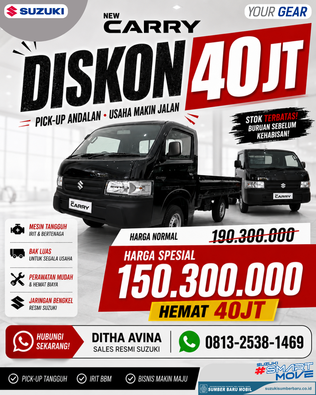 🔥 DISKON GEDE SUZUKI NEW CARRY! 🔥 💥 HEMAT HINGGA Rp40 JUTA! 